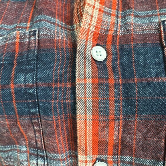 Zip Code 1992 Small Red & Blue Plaid Button Down Long Sleeve Shirt - Picture 5 of 6